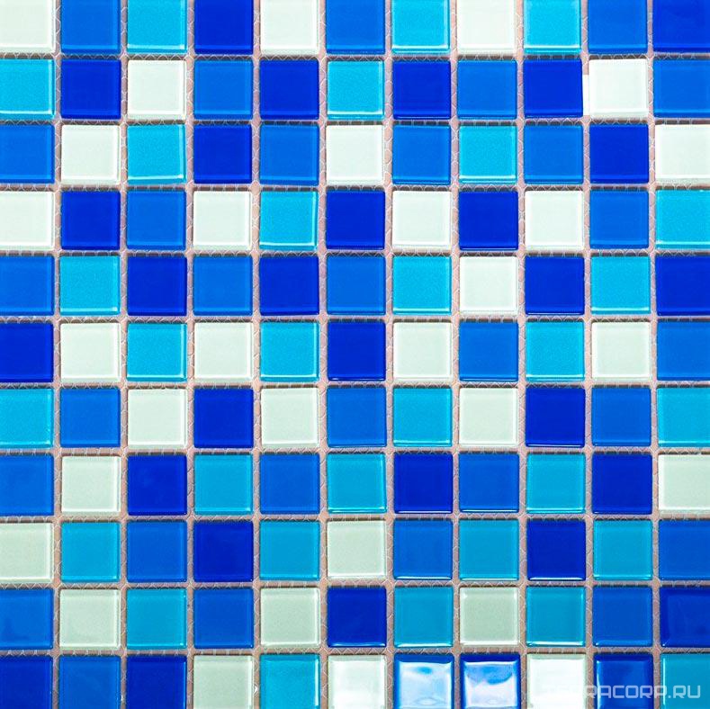 Мозаика Мастера Керамики Glass Мозаика FA022,023,025.080 (чип 25x25) 30х30 Синий, фото 3