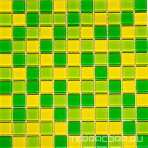 Мозаика Мастера Керамики Glass Мозаика KG26 (чип 25x25) 30х30 Зеленый 
