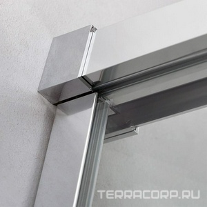 Душевой уголок 1400х1000х1950мм, правый/левый, (стекло прозрачное 8мм, фурнитура цв.хром),  ZZ Cezares Duet Soft-M DUET SOFT-M-AH-1-140/100-C-Cr