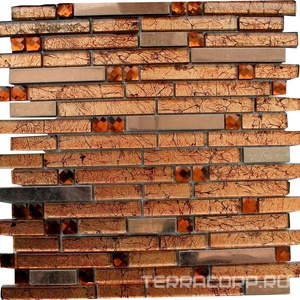 Мозаика Мастера Керамики Glass Мозаика XY160  30.4х30.4 Золотой 