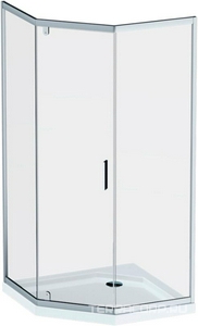 Душ. ограждение 90х90хh206см, пятиугольное, стекло прозрачное,профиль мат. хром, без поддона, ZZ AMPM Gem W90G-405-090MT