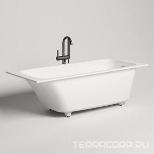 Ванна 1700х700хh600мм, встраив., литой камень S-Sense матовый цв.белый, д/к Up&Down в цвет ванны, интегрир.слив-перелив, ножки в компл,  ZZ Salini Orlanda Kit 102111M