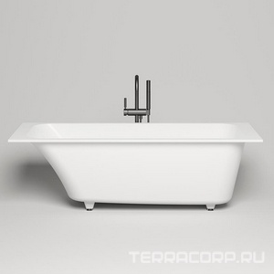 Ванна 1700х700хh600мм, встраив., литой камень S-Sense матовый цв.белый, д/к Up&Down в цвет ванны, интегрир.слив-перелив, ножки в компл,  ZZ Salini Orlanda Kit 102111M