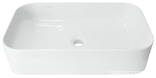 Раковина накладная 60х36х14 , БЕЗ отверстия под смесител, цвет белый Sanita Luxe Infinity WB.CT/Infinity/60-N.Slim/WHT.G/S1 / (INF60SLWB01S)