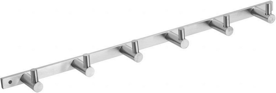 Крючок (планка с 6 крючками),  (цв. сталь шлифованная),  ZZ Bemeta Neo 104606115