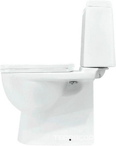 АКЦИЯ  Чаша унитаза "Best" (2-ой сорт), пластиковая крышка в комплекте, без бачка ZZ Sanita Luxe best luxe WC/Best/1-P/WHT.G/S2