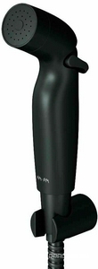 Гигиенический душ, (лейка с кнопкой, держатель, шланг 150см), цвет черный ZZ AMPM Универсал F0202022