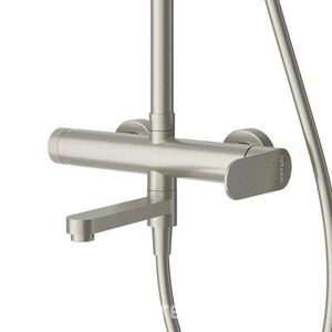 Смеситель для ванны, со стационарным верхним душем d22см., шланг, лейка, кронштейн в компл., (цв.сатин),  ZZ Cezares Stylus STYLUS-CVD-IN