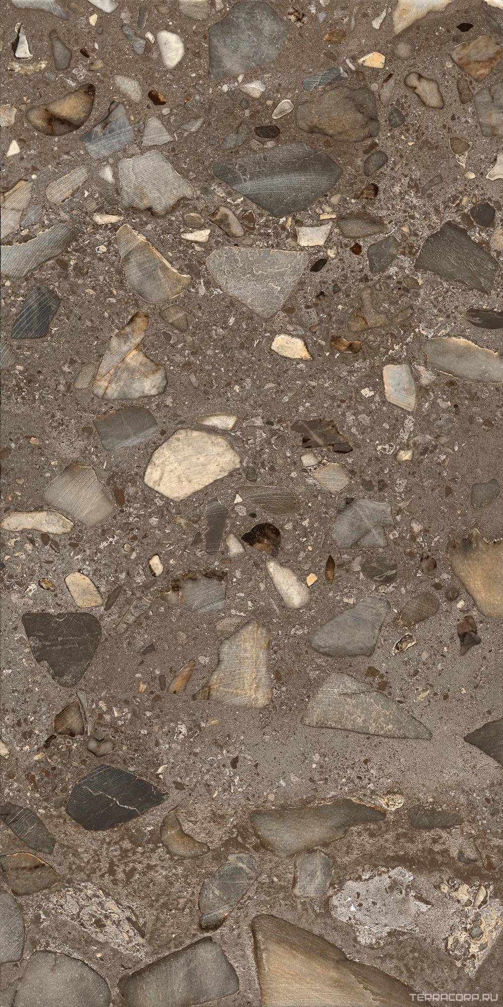 Керамогранит Fioranese I Ciottoli Sassi Antracite Lev.KLZZ 60.4x120.8 Черный, фото 3