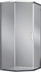 Душевой угол пятиугольный 90х90х200 см, профиль-хром, стекло-прозрачное, БЕЗ поддона ZZ