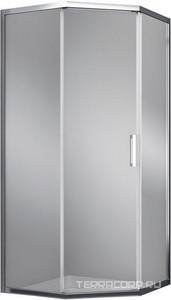 Душевой угол пятиугольный 90х90х200 см, профиль-хром, стекло-прозрачное, БЕЗ поддона ZZ Wasserkraft elbe 86S11