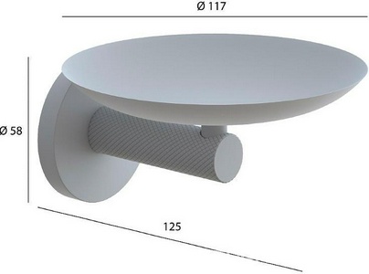 Мыльница подвесная   Q Nikel Brush, цвет  брашированнная сталь, ZZ Boheme UNO 10973-NB