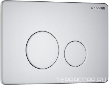 Клавиша смыва, двойной смыв, нержавеющая сталь, цв.белый матовый Grossman Classic 700.K31.05.01M.01M