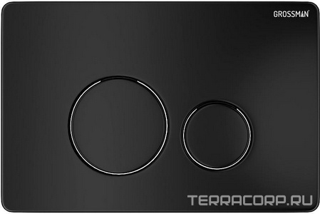Клавиша смыва, двойной смыв, нержавеющая сталь, цв.черный матовый Grossman Classic 700.K31.05.21M.21M