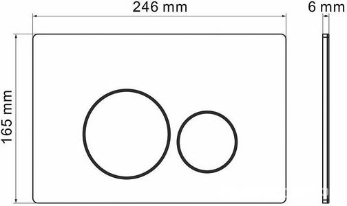 Клавиша смыва, двойной смыв, нержавеющая сталь, цв.черный матовый Grossman Classic 700.K31.05.21M.21M