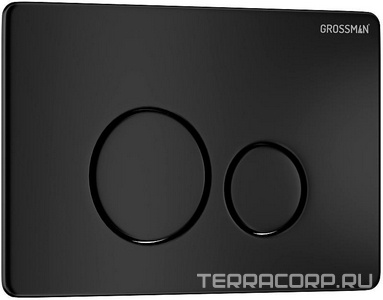 Клавиша смыва, двойной смыв, нержавеющая сталь, цв.черный матовый Grossman Classic 700.K31.05.21M.21M