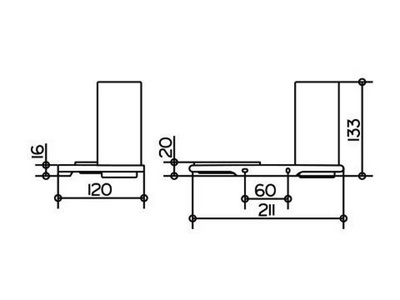 Стакан и мыльница, настенные, (хрусталь, держатель цв.бронза шлифованная),  ZZ Keuco Edition 400 11556 039000