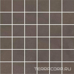 Декор Про Чементо мозаичный коричневый тёмный матовый 30x30