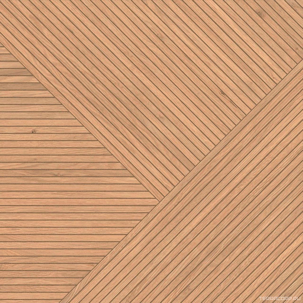 Керамогранит Atlas Concorde Italy Log Icon Oak Modern Frame 2 60x60 Бежевый, фото 3