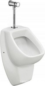 Писсуар, внешний подвод воды, кран смыва+сифон+ крепеж в комплекте, цв.белый ZZ Santek гала 1.WH50.1.804