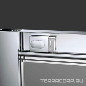 Дверь для душа, в нишу 1200хh1900мм, раздвижная, 1 дверь, 1 неподв.секция, правая/левая, (стекло прозрачное 6мм, фурн.цв.вороненая сталь),  ZZ Vincea Alpha VDS-3AL120CLGM