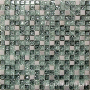 Мозаика Bonaparte Мозаика стеклянная с камнем Glass Stone 11 (15x15x8) 30x30 Комбинированный 