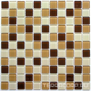 Мозаика Bonaparte Мозаика стеклянная Latte mix  (25x25x4)  30x30 Комбинированный 
