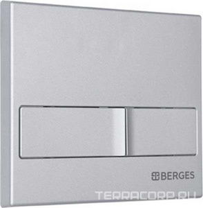 Клавиша для инсталляции, двухрежимная, цв. матовый хром ZZ Berges Novum 040012