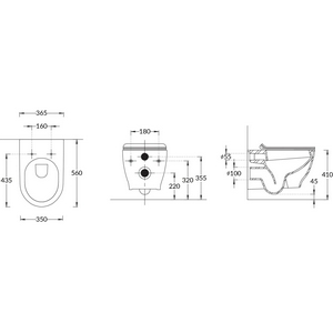 Унитаз подвесной безободковый, без крышки PLMR.seat.02\WHT, цв. белый Kerama Marazzi Modula MO.wc.02