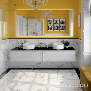 Раковина накладная на столешницу, круглая, 400x400хh165мм, без отв.д/смесит., без перелива, (цв.белый матовый),  Aqueduto Espiral ESP0120