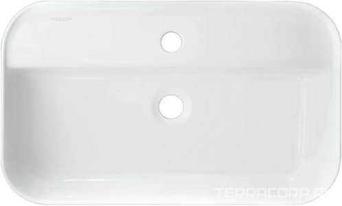 Раковина накладная 60х36х14,c отверстием под смеситель, цвет белый Sanita Luxe Infinity WB.CT/Infinity/60-C.Shelf/WHT.G/S1