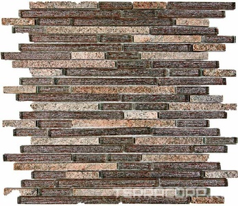 Мозаика Мастера Керамики Glass 726 из мрамора и стекла (чипы 10x48/98/148) 28,6х30 n/a 