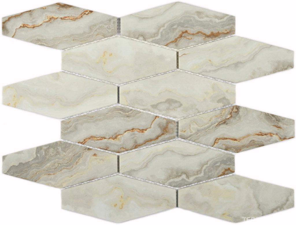Мозаика Bonaparte Керамическая мозаика Fontana Great (6x151.6x62.18) 30.7x27.1 Белый, фото 3