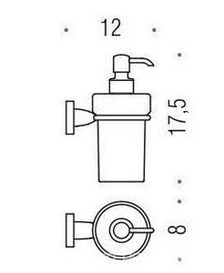 Дозатор настеный (стекло мат., держ. цв.хром),  ZZ Colombo Basic B9332