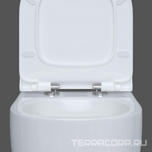 Подвесной унитаз c крышкой-сиденьем микролифт, безободковый, цв.белый KL Berges Ego 082111