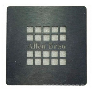 Накладка сливного отвесртия для поддона, 127х127мм, (цв.черный браш),  ZZ Allen Brau Priority 8.310N1-BBA