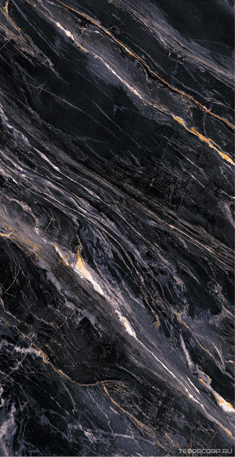Керамогранит Fusure Ceramic Ariostocratic Style Light Luxury FSS12050 Pol 60x120 Черный, фото 7