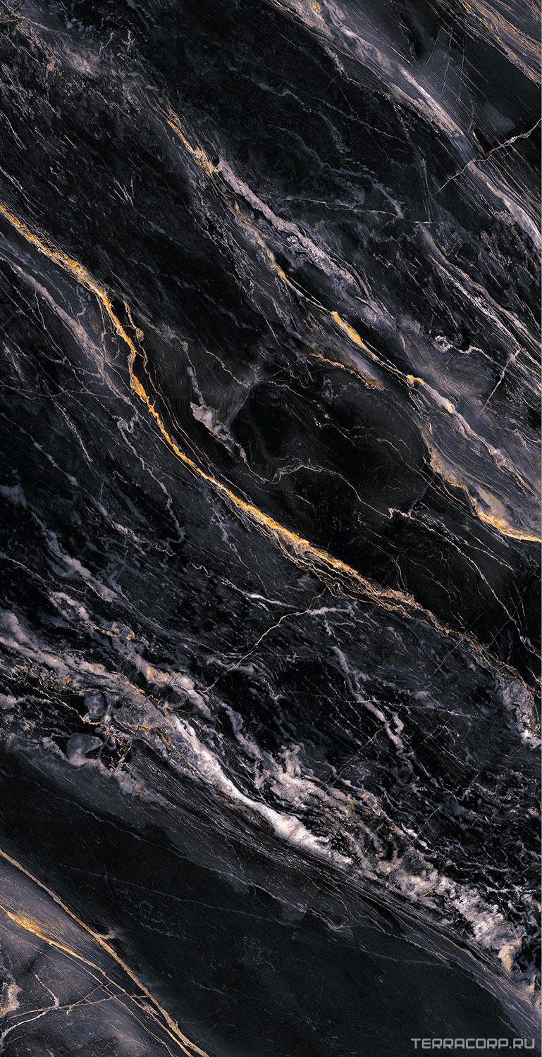 Керамогранит Fusure Ceramic Ariostocratic Style Light Luxury FSS12050 Pol 60x120 Черный, фото 5