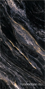 Керамогранит Fusure Ceramic Ariostocratic Style Light Luxury FSS12050 Pol 60x120 Черный 