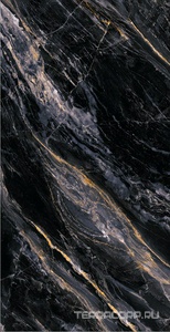 Керамогранит Fusure Ceramic Ariostocratic Style Light Luxury FSS12050 Pol 60x120 Черный 