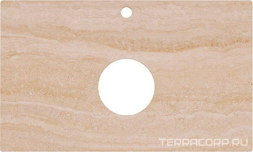 Cтолешница из плитки для мебели , 80 см, "Риальто песочный" XX Kerama Marazzi Plaza PL1.SG560420R\80