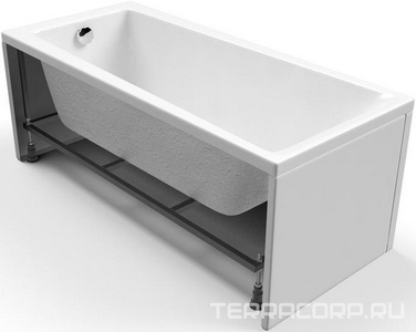Ванна акриловая  160x70 см, БЕЗ каркаса и слива-перелива, белая ZZ Cersanit Lorena 63322
