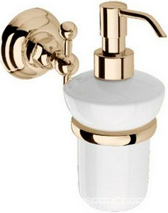 Дозатор настенный (цв.Ottone Grezzo латунь матов./керамика антик),  ZZ Nicolazzi Teide 1489A OG 05