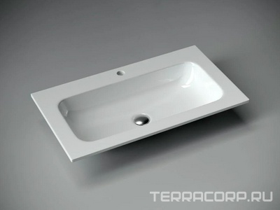 Раковина для мебели, прямоугольная  810х457 мм, цвет белый Ceramica Nova Element CN7012