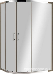 Душ.уголок 1200х900хh1900мм,R550,ассиметричный, 2 раздвижн.двери с 2 непод.сегм, Правый/Левый, вход 520мм,(стекл.прозрачн.6мм, фурнит.цв.хром), Eco ZZ