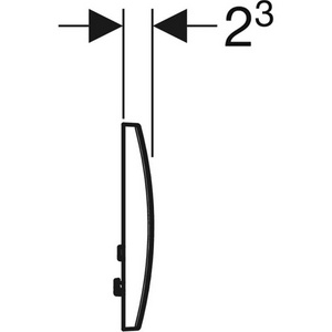 Клавиша смыва монтажного элемента для инсталляции, хром глянец,  ZZ Geberit Delta 115.127.21.1