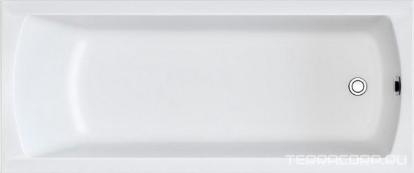 Ванна акриловая 165х70 см без ножек и слива-перелива, цвет белый ZZ