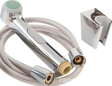 Гигиенический душ, (лейка с кнопкой, кронштейн, шланг 125см, 1/2), (цв.хром), Hansgrohe ZZ Hansgrohe Универсал 32129000