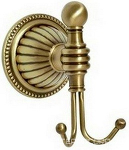 Крючок двойной , крепеж в комплекте, бронза ZZ Boheme Hermitage 10325