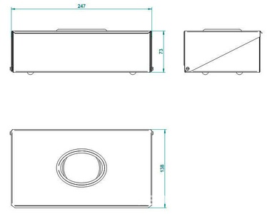 Салфетница 245х130хh70mm / возможен настенный монтаж (цв. золото (Dore))  ZZ THG Cygne G31-F01-00704